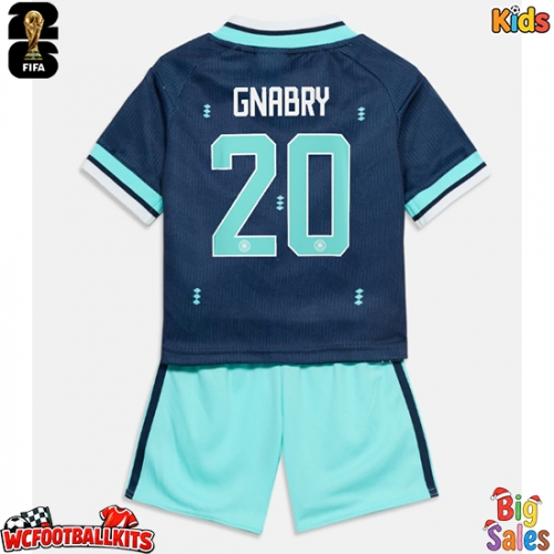 Germany Serge Gnabry #20 Replica Away Stadium Kit for Kids World Cup 2026 Short Sleeve (+ pants)